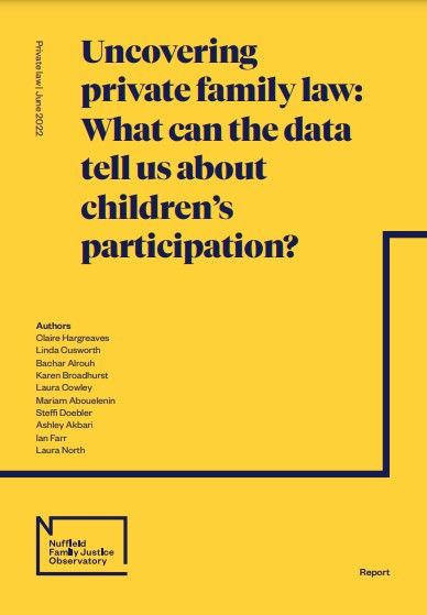 Uncovering private family law: what can the data tell us about children's participation?
