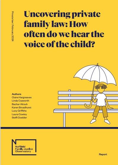 Uncovering private family law: How often do we hear the voice of the child?
